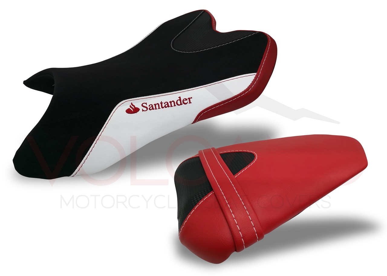 Seat Cover Yamaha YZF R1 Santander 2007-2008 nero bianco rosso