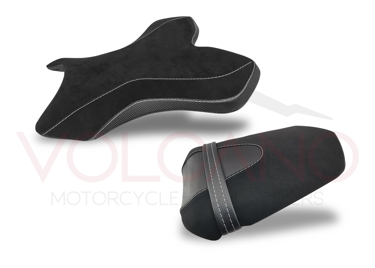 Rivestimento sella artigianale Yamaha YZF R1 2004-2006 Alcantara e Grip