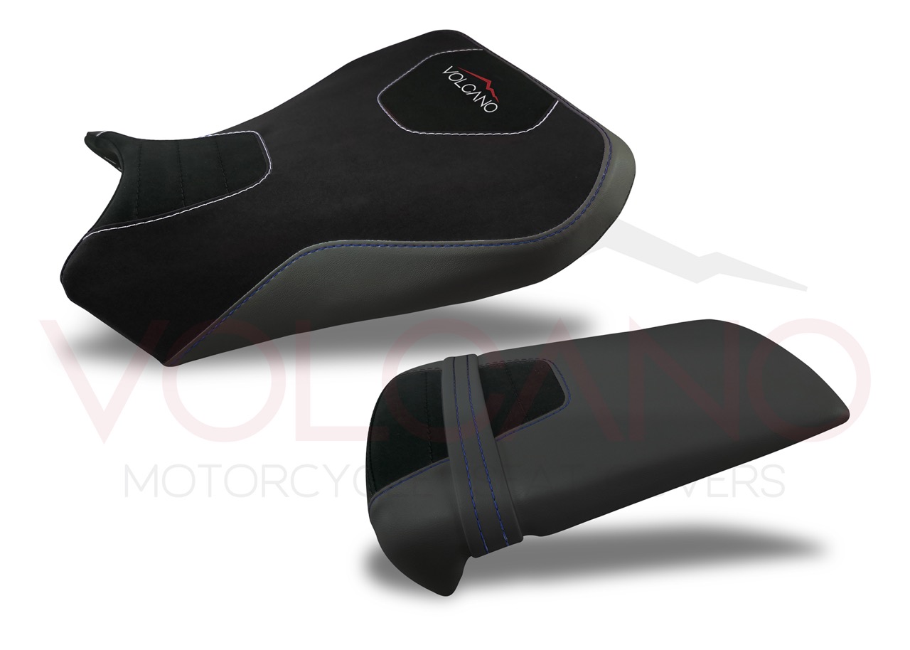 Seat cover Volcano per Yamaha YZF R1 bicolore con logo ricamato