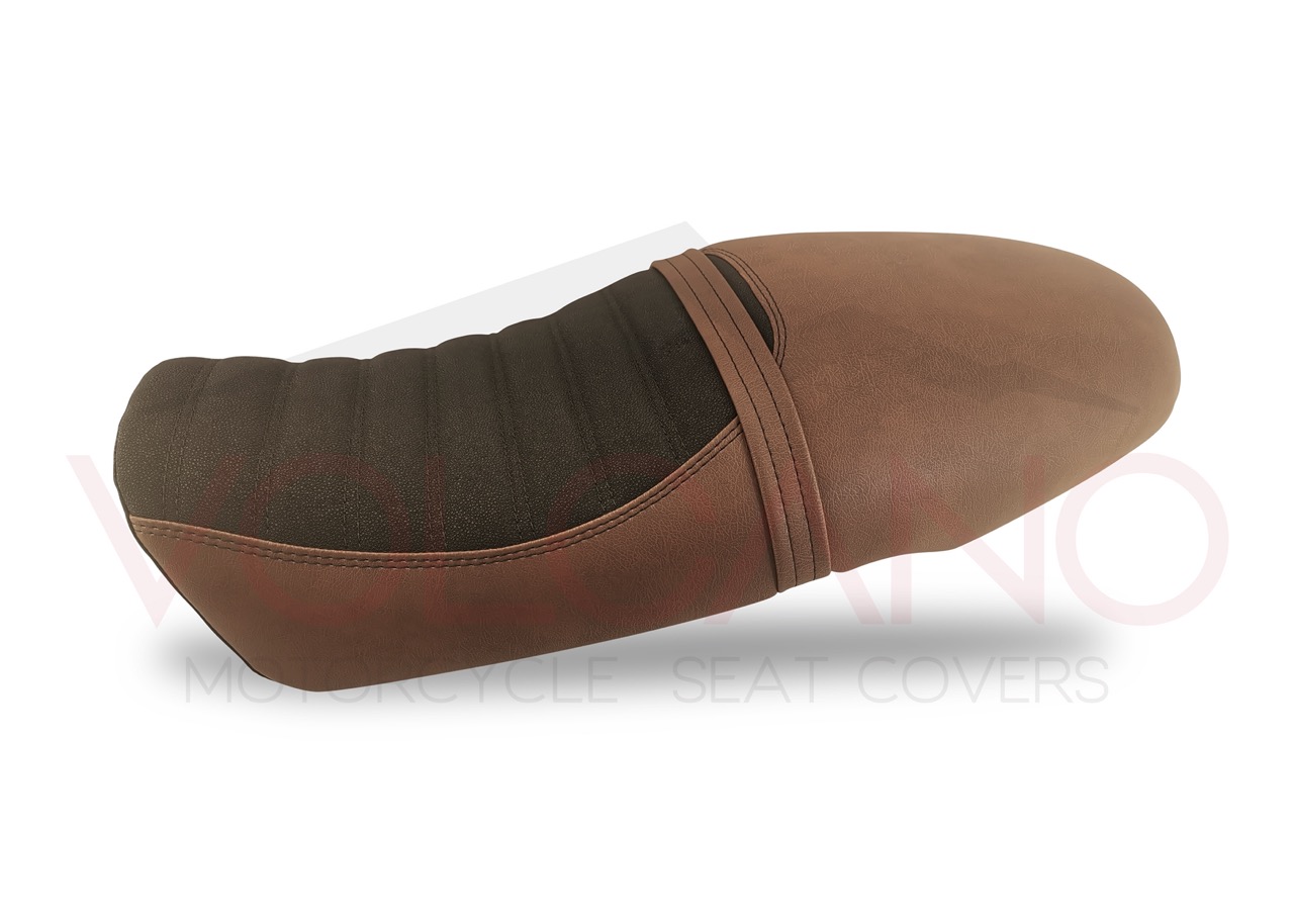 Seat cover tuck and roll marrone e nero per Yamaha XSR 900