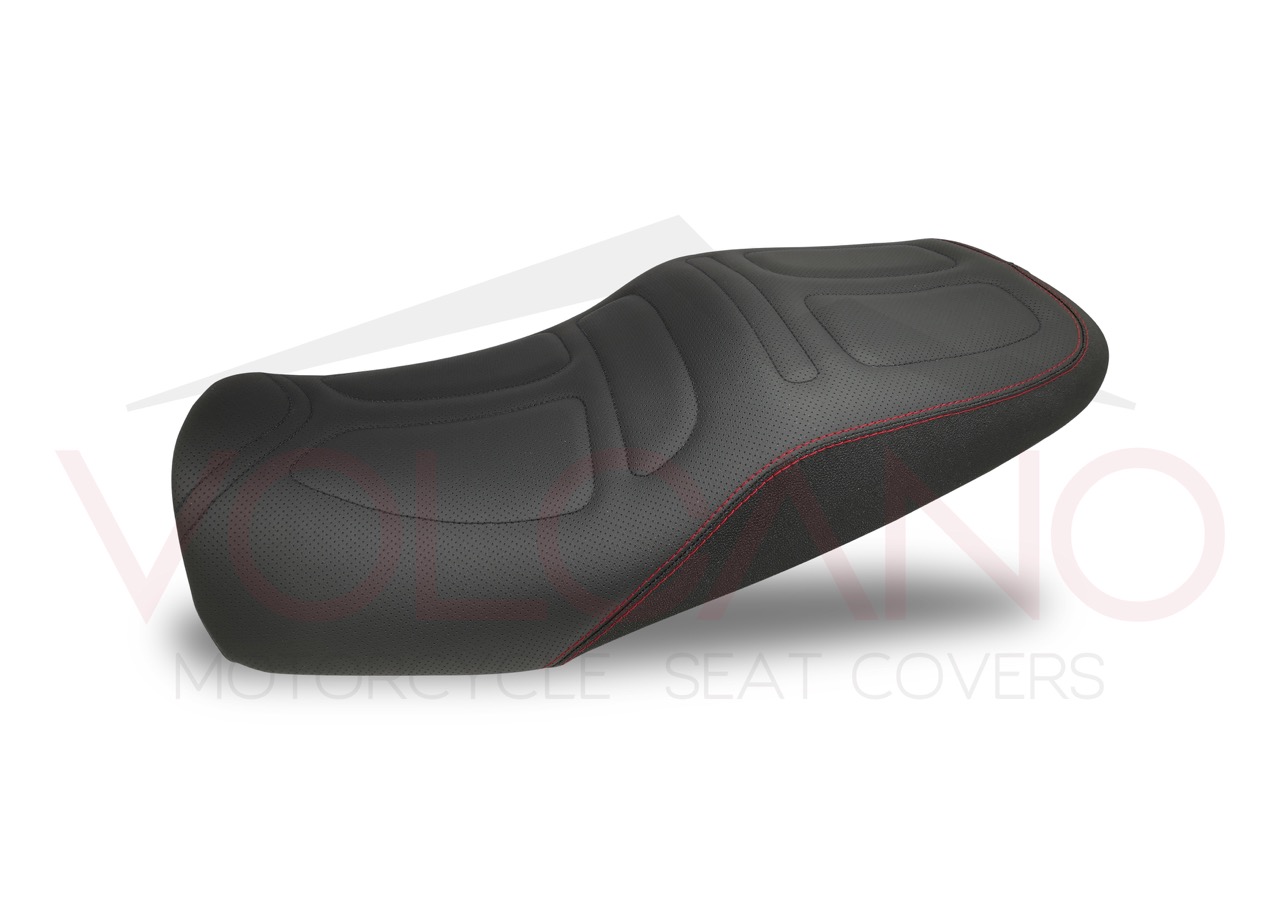 1300s Seat Cover Honda CB 1300 in pelle sintetica nera traforata e