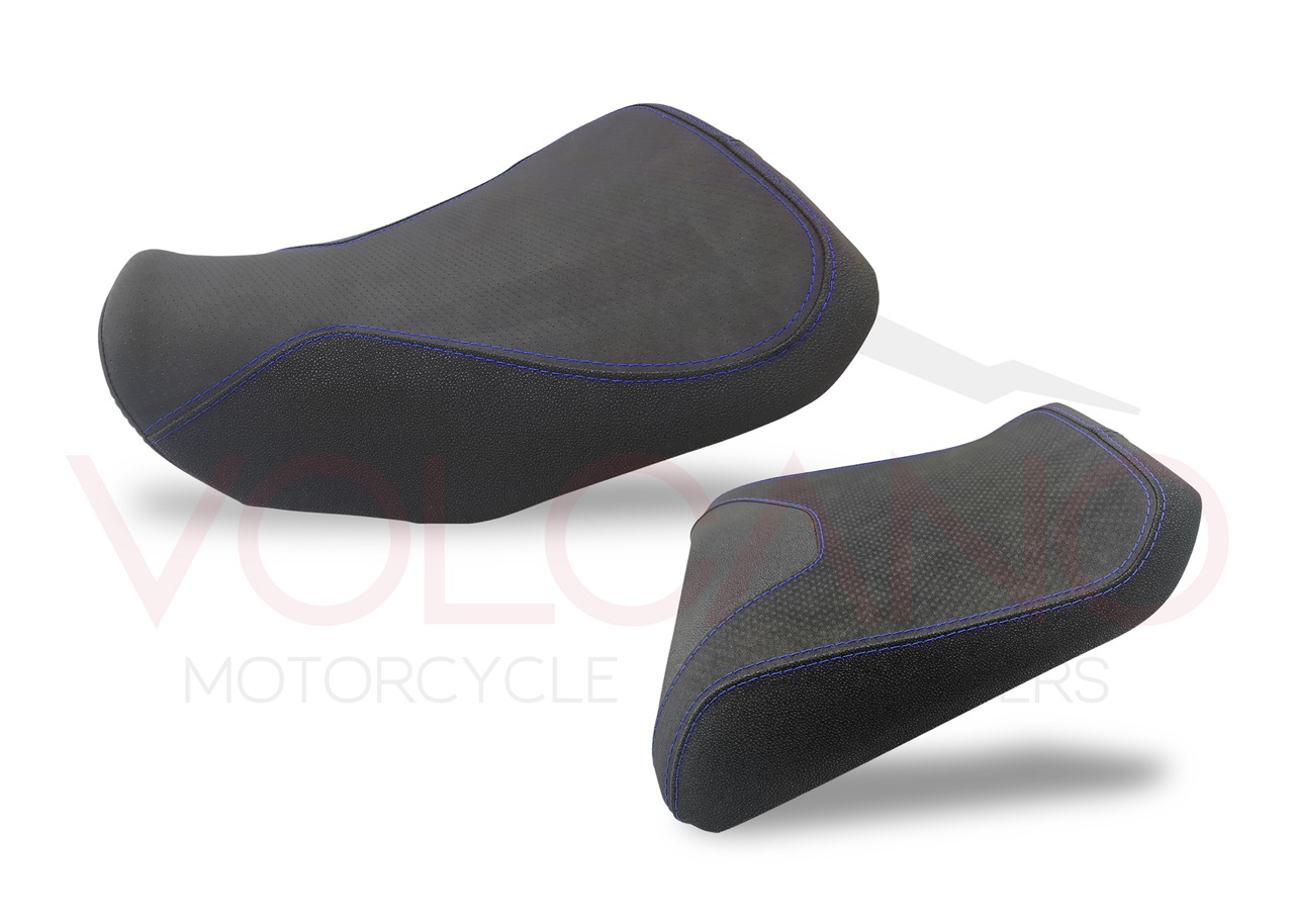 Kit rivestimento sella Volcano per Yamaha MT 09 Tracer con cuciture blu