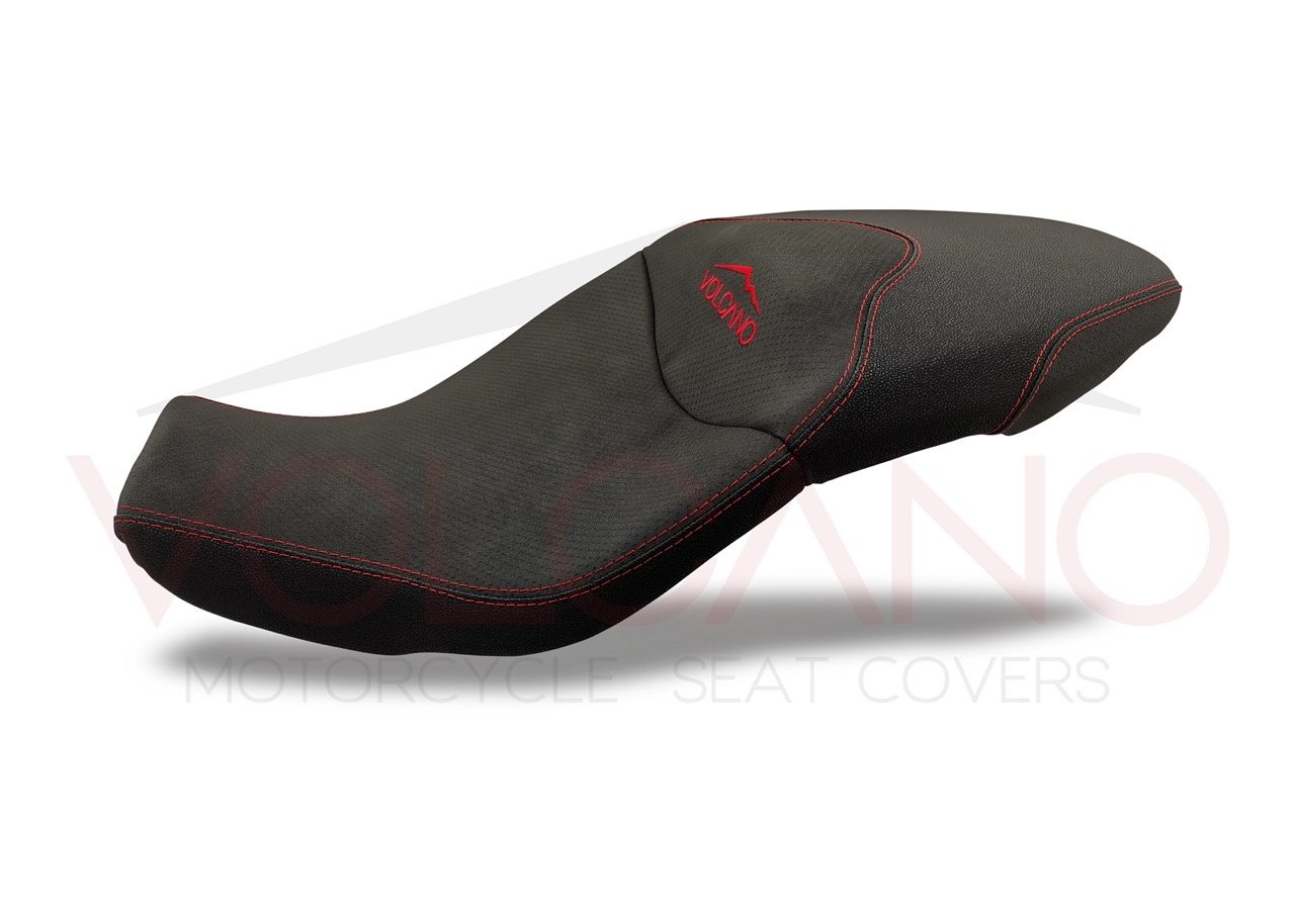 Rivestimento sella nero Volcano con cuciture rosse per BMW S 1000 XR