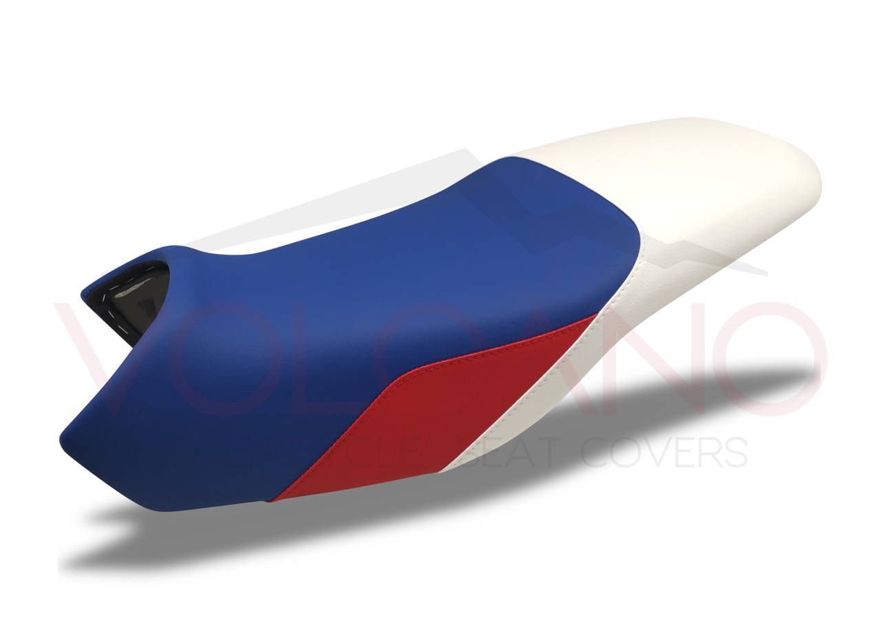 Rivestimento sella tricolore blu rosso e bianco per BMW GS Rallye