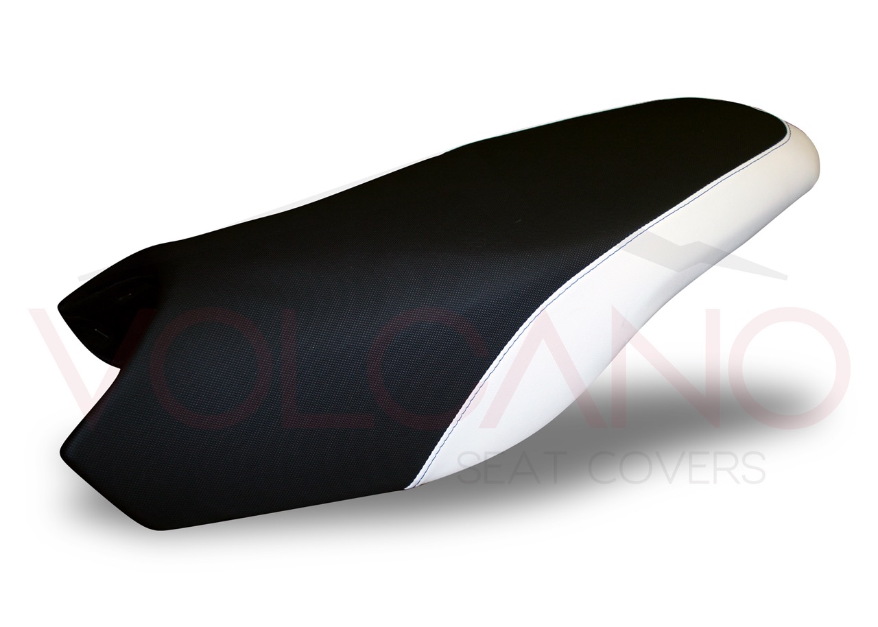 Rivestimento sella Volcano nero e bianco per BMW R 1200 1250 GS Rallye.