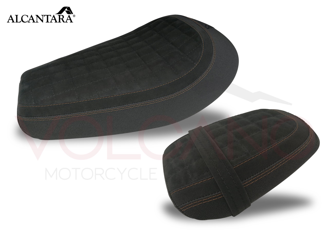 Sella Triumph Street Scrambler 900 rivestita in Alcantara nero