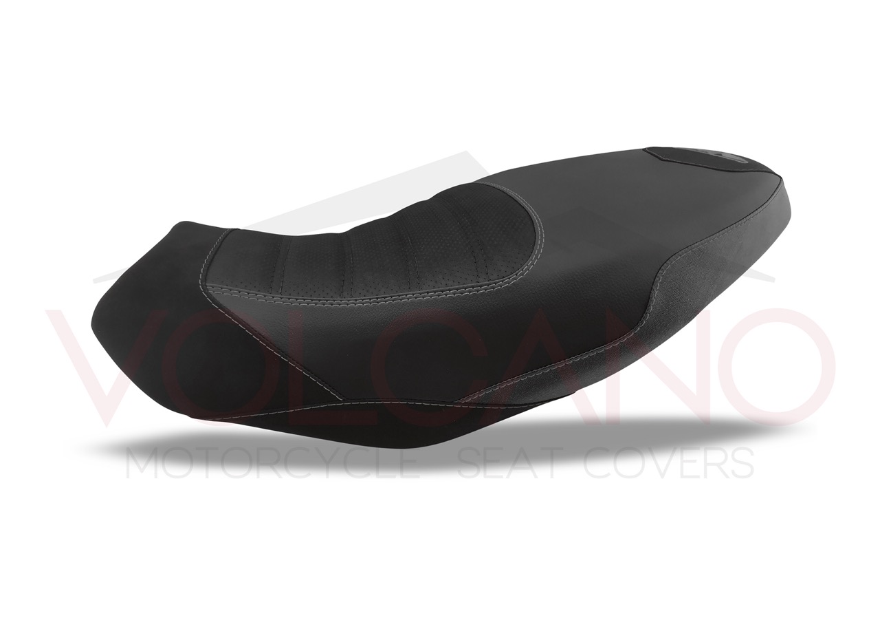 1100 artigianale Seat Cover per Ducati SCRAMBLER in similpelle martellata nera con