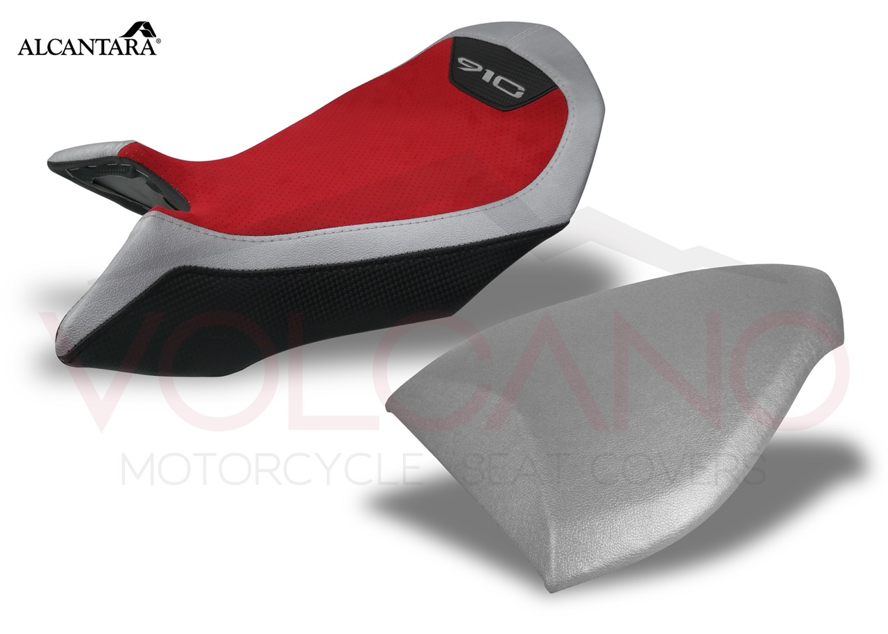 Brutale Seat Cover per Mv Agusta in Alcantara perforata e carbon look
