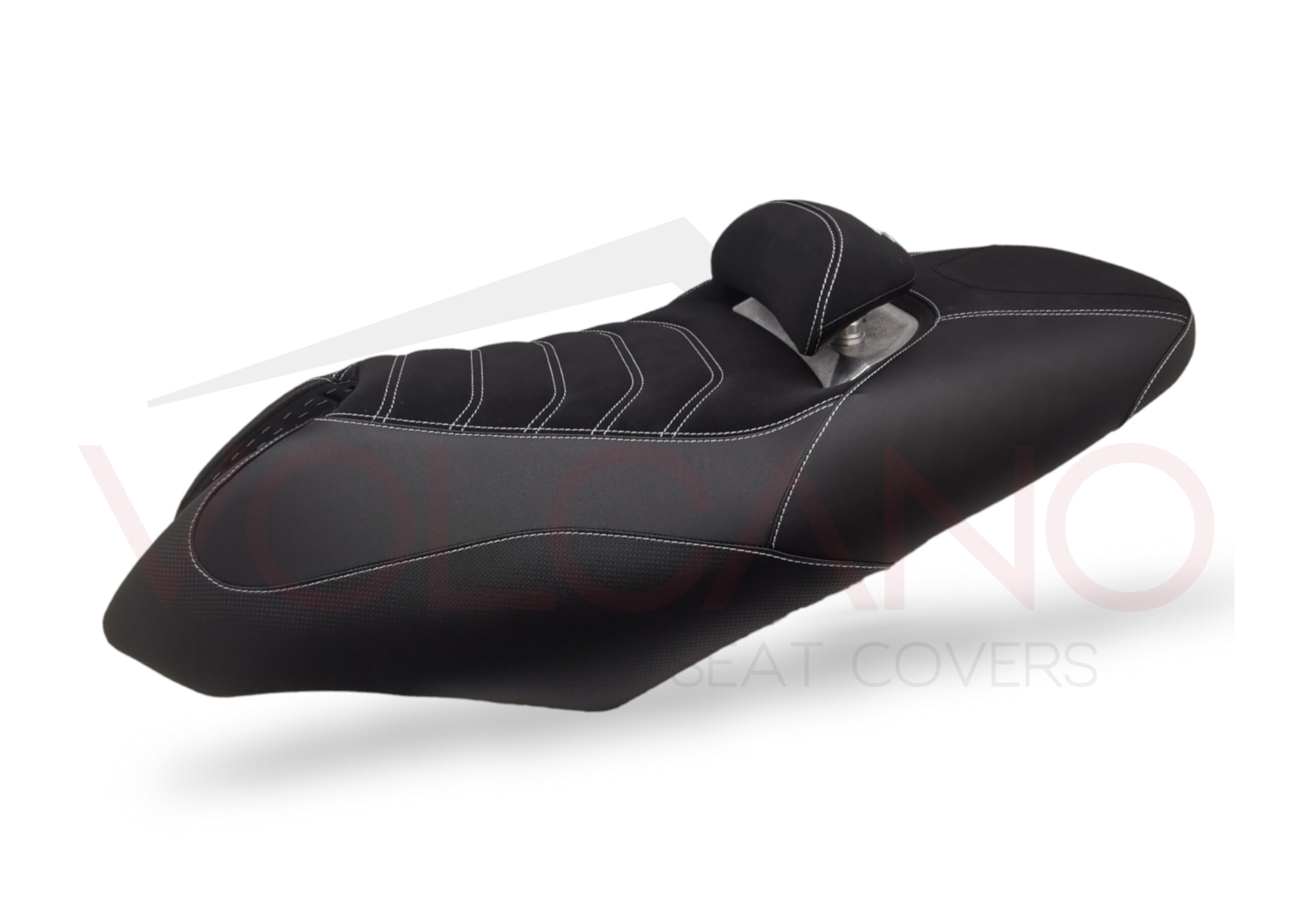 2001-2007 Seat Cover per Yamaha T-MAX nero con cuciture bianche e texture