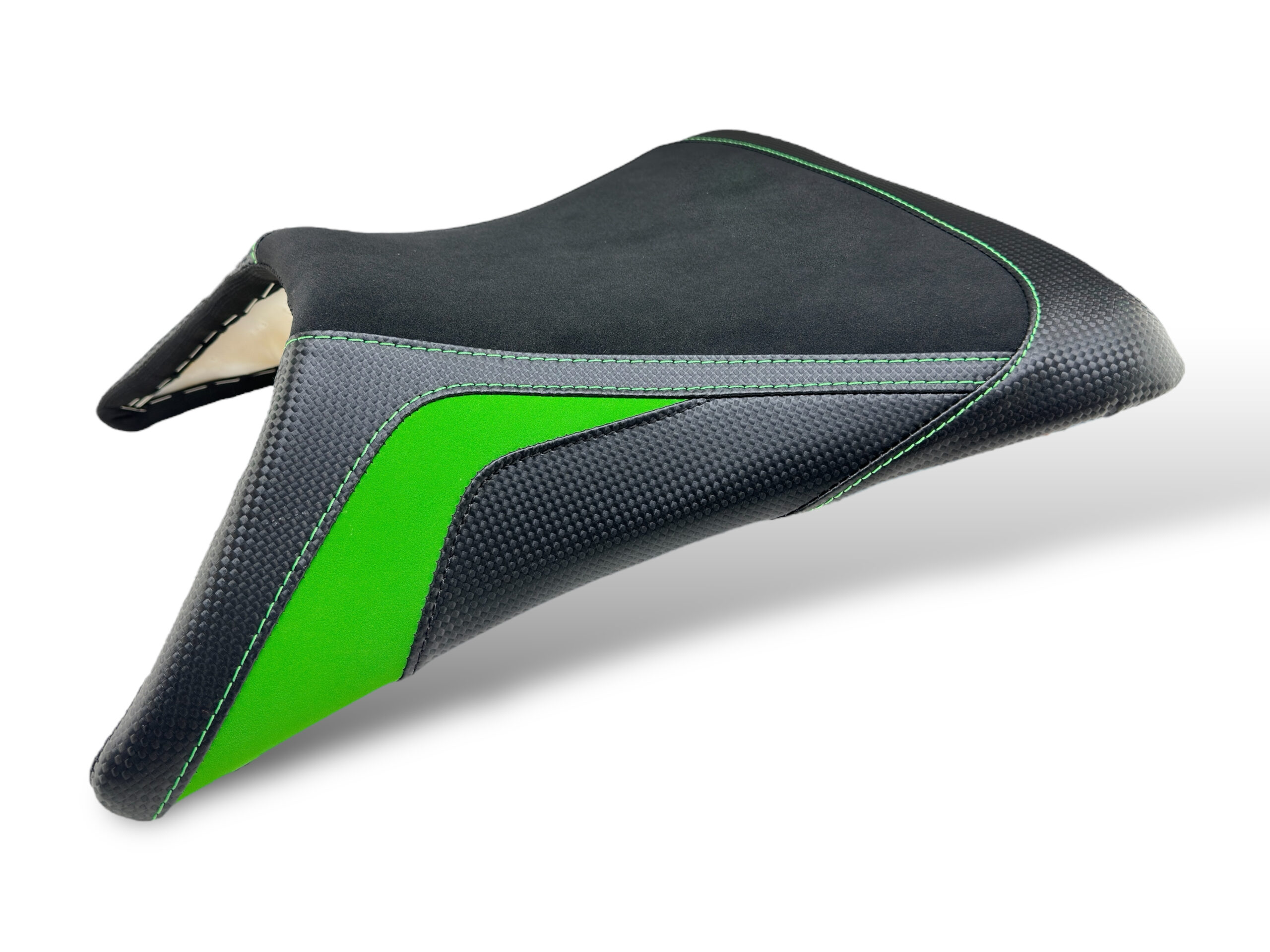 Rivestimento sella sportivo in Alcantara e carbon look per Kawasaki Ninja ZX6R