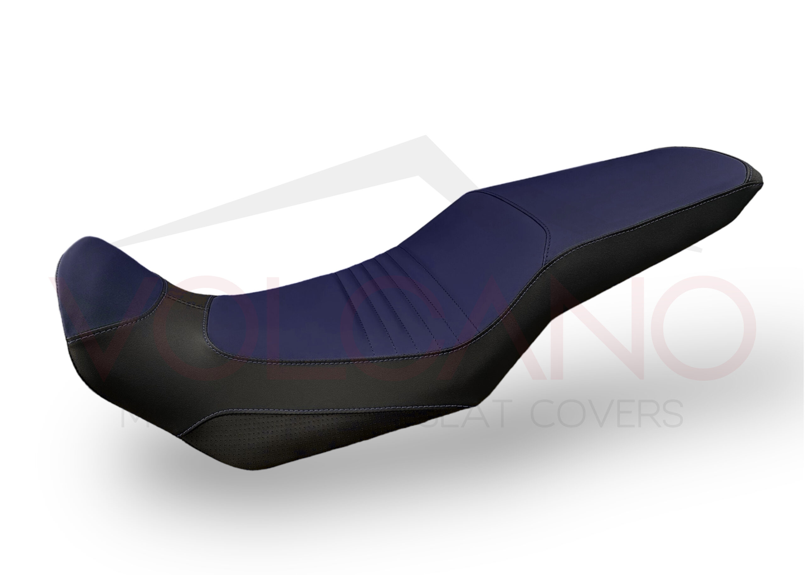 SEAT COVER PER HONDA TRANSALP XL750 blu e nera con coste grip