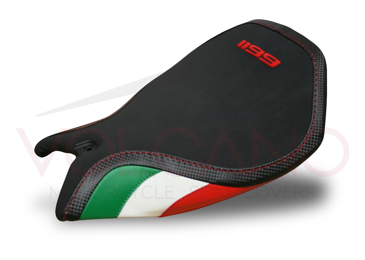 Seat Cover per Ducati PANIGALE 899 1199 con inserti rossi e neri