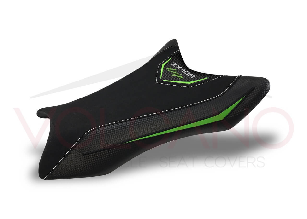 Seat Cover per Kawasaki Ninja ZX-10R con finitura racing verde e nera