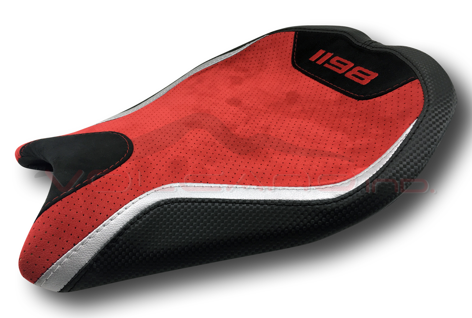 Seat Cover Ducati 848 1098 1198 in Alcantara perforata e carbon look