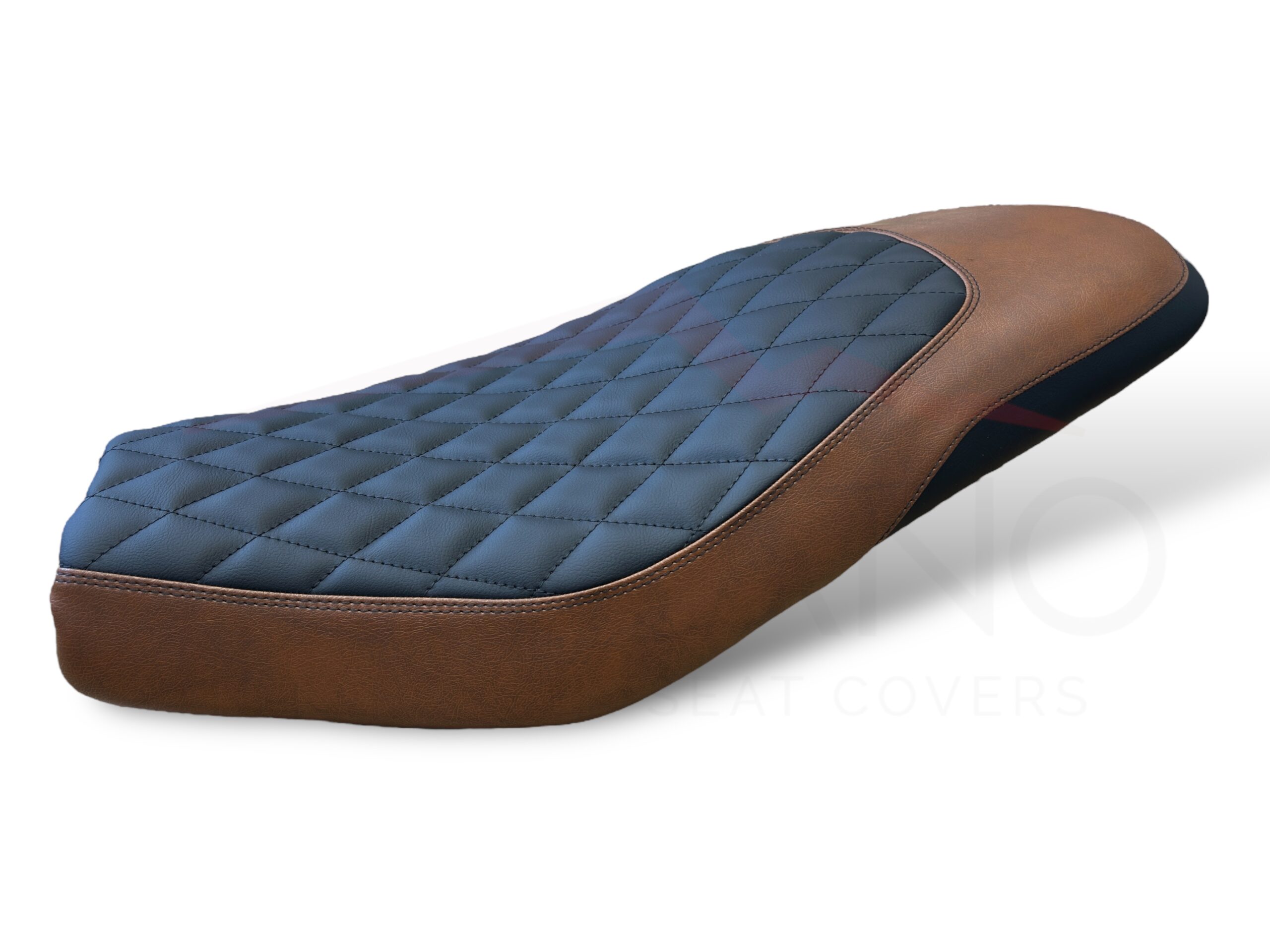 Seat cover vintage cognac e grigio trapuntato per Triumph Speed 400