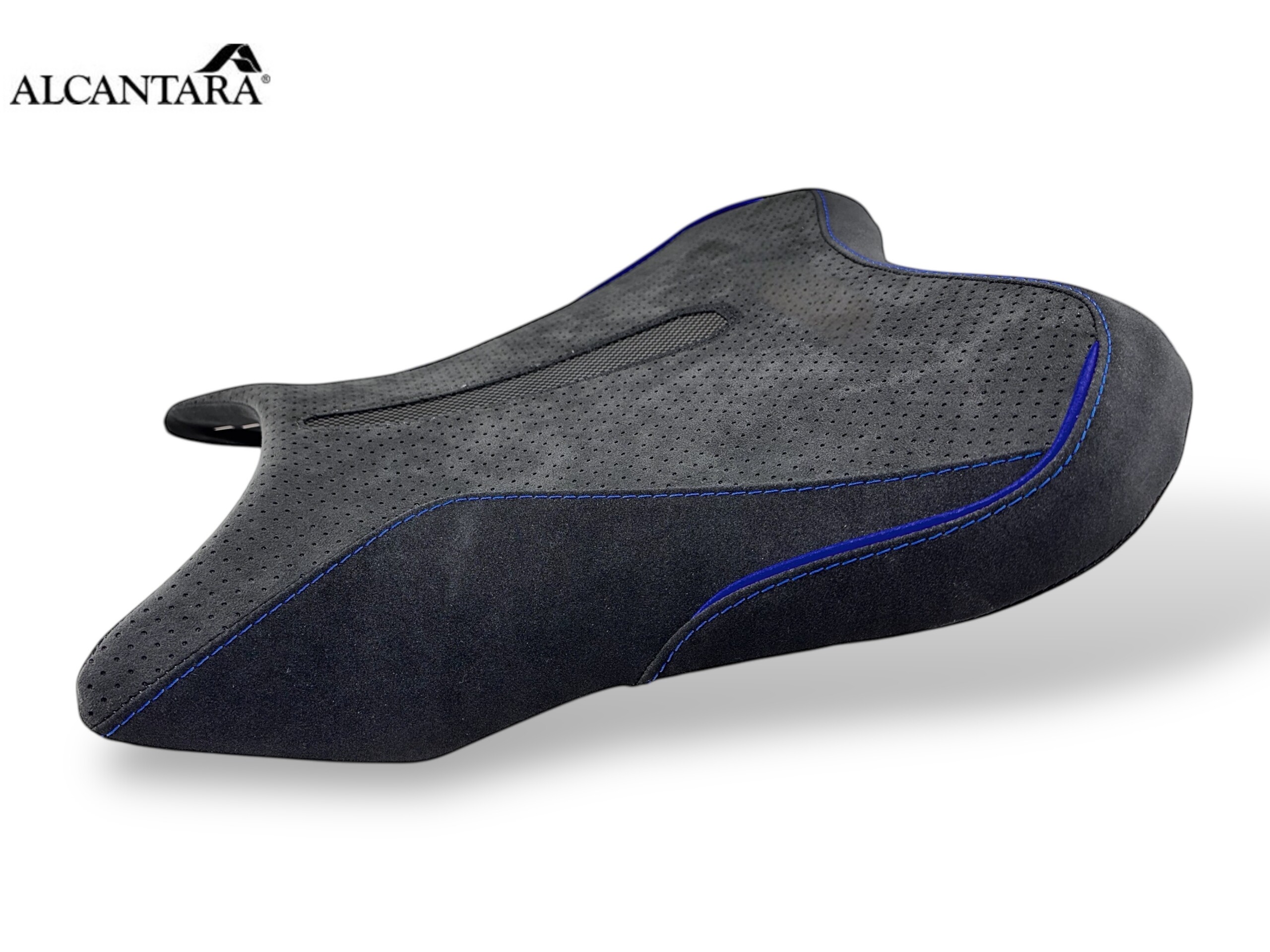 Seat Cover per Yamaha YZF R6 nera con inserti in carbonio e Alcantara