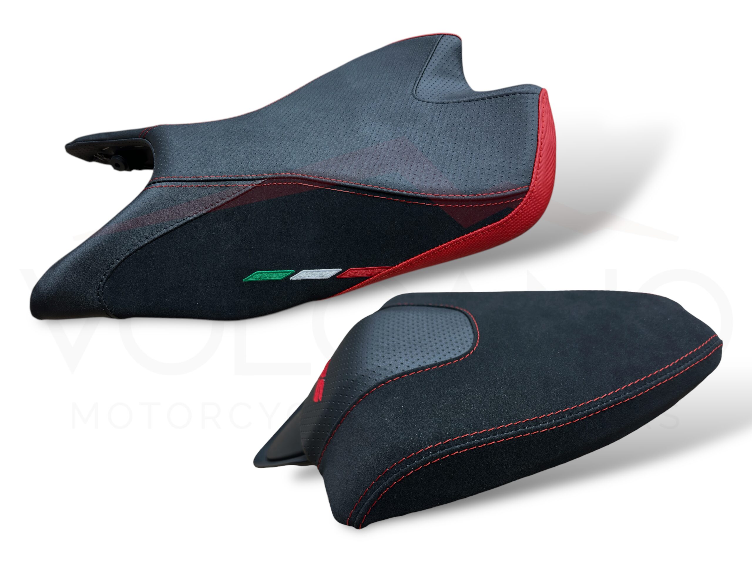 Rivestimento sella sportivo per Aprilia RS 457 nero con finiture grip.