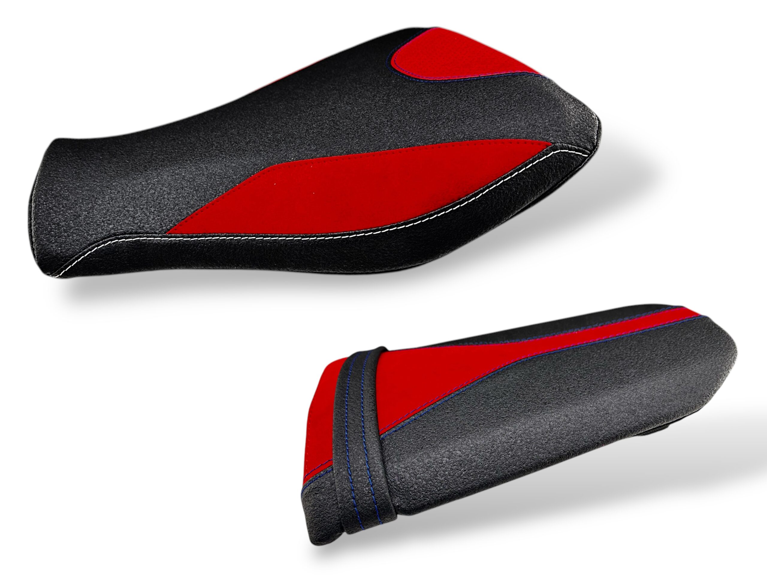 SEAT COVER PER HONDA CBR 600RR in Alcantara nera con inserti rossi