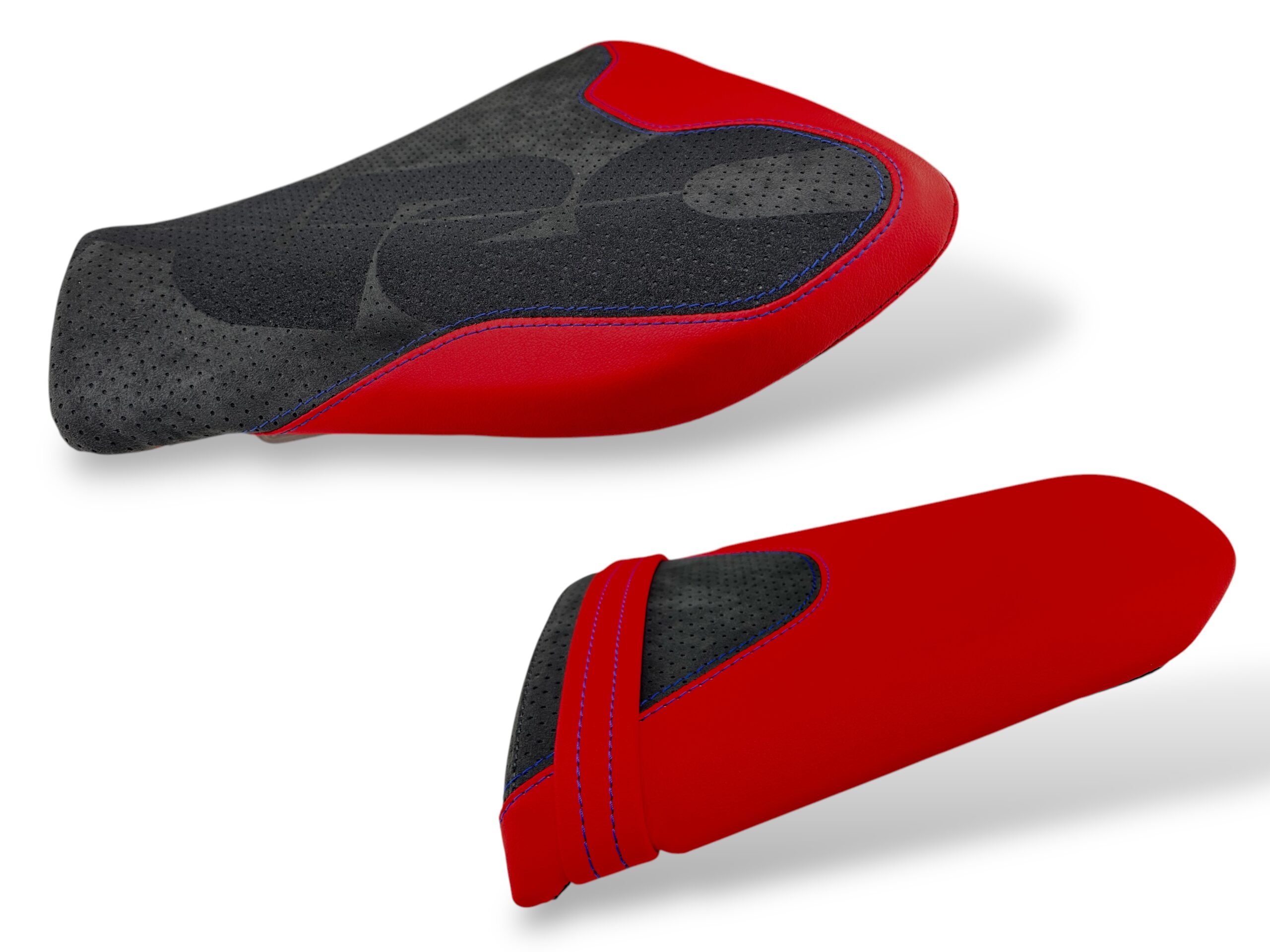 SEAT COVER PER HONDA CBR 600RR H089C grigio perforato e rosso racing