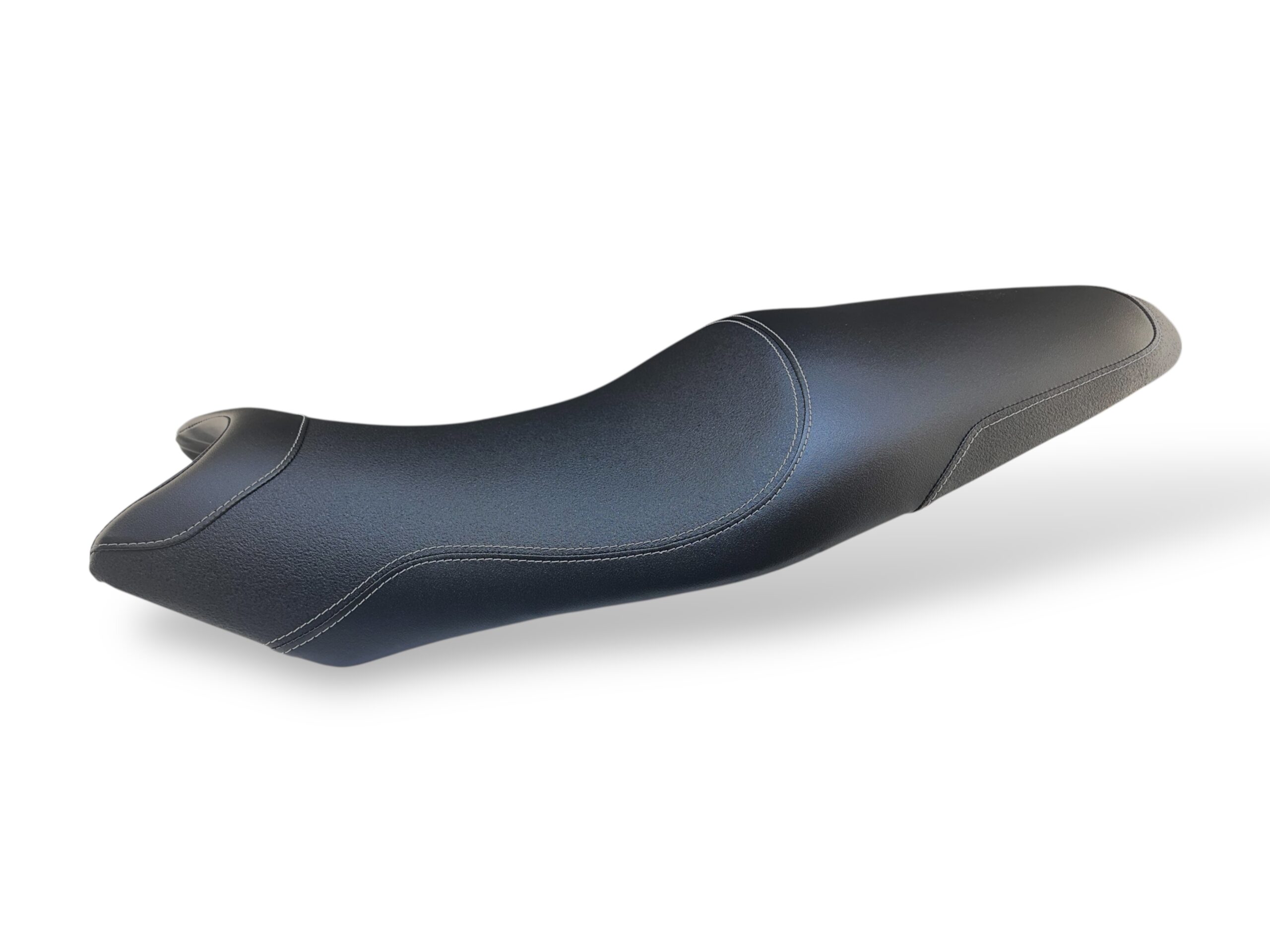 Rivestimento sella nero con cuciture grigie per Kawasaki ER-6f con materiale grip