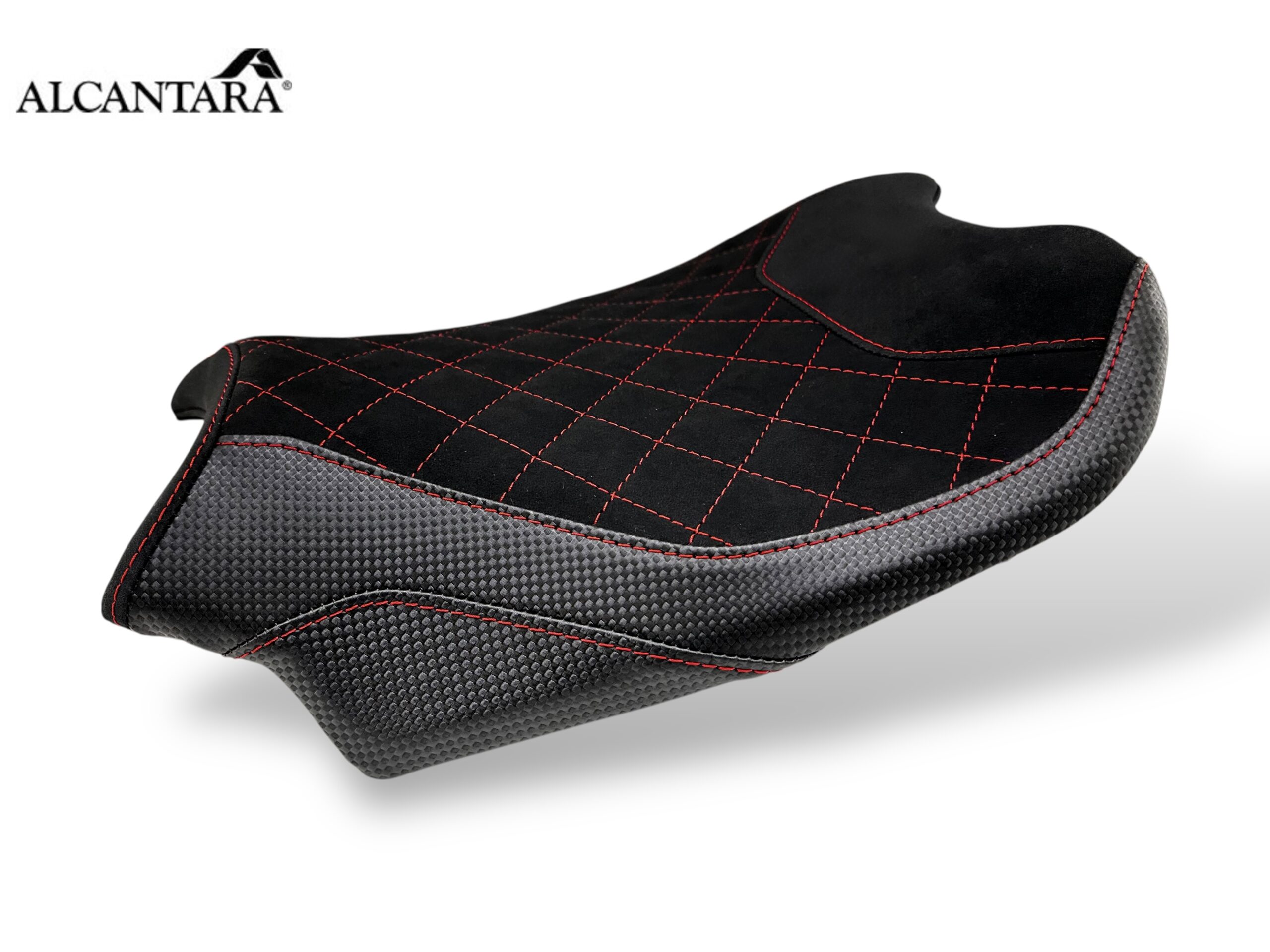 seat cover per ducati panigale v4 in alcantara trapuntata e carbon look